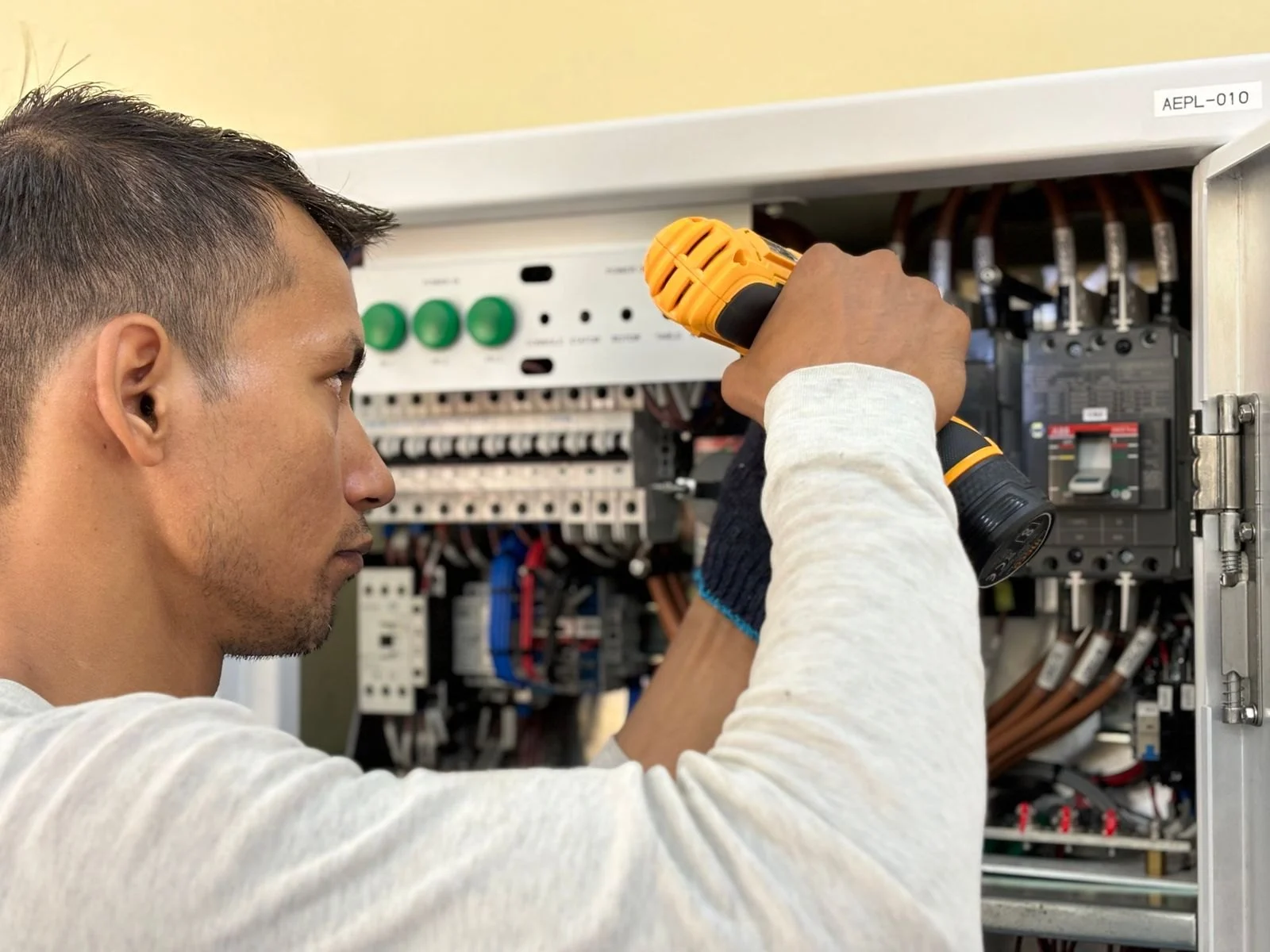 Electrical panel installation work